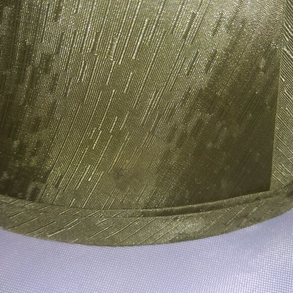 VTG Small Green Bell Shape Lamp Shade Faux Silk 8x9 Home Decor Set of 2 - Picture 9 of 13